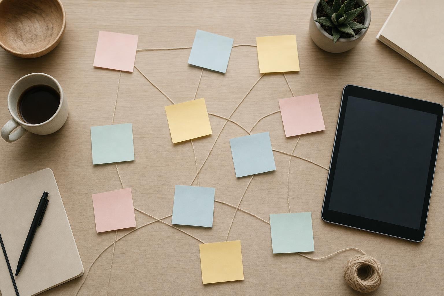 Automated workflow board with connected tasks