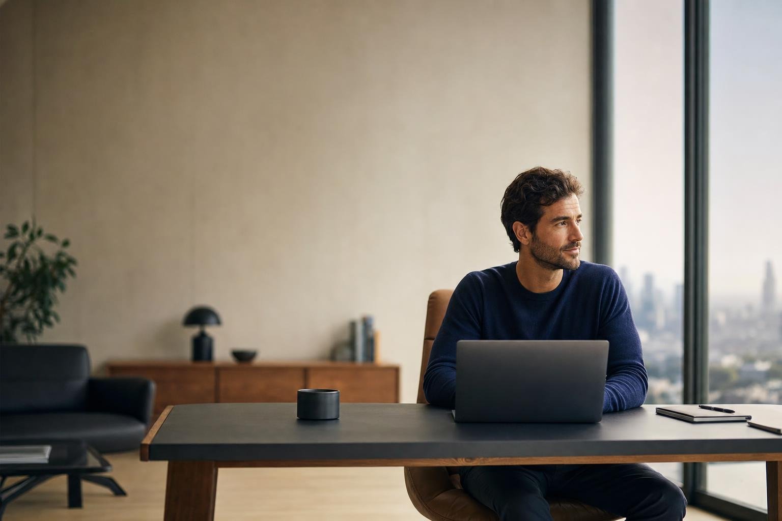 A calm modern team workspace