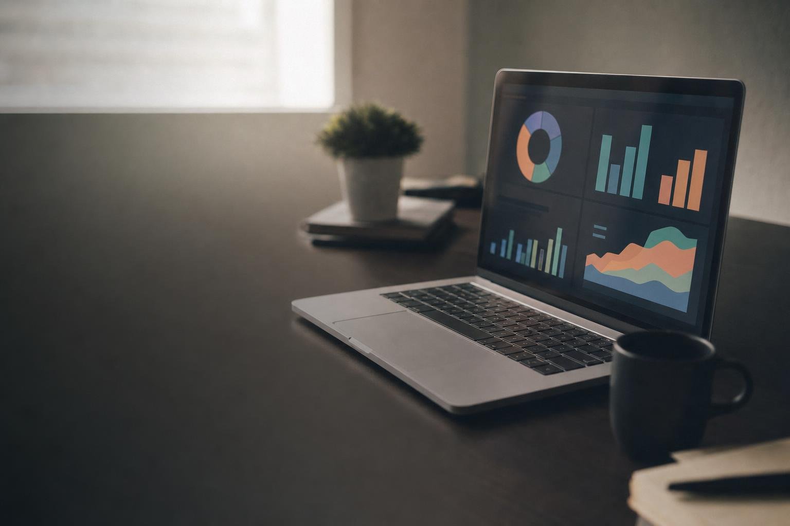 Team dashboard view on a laptop